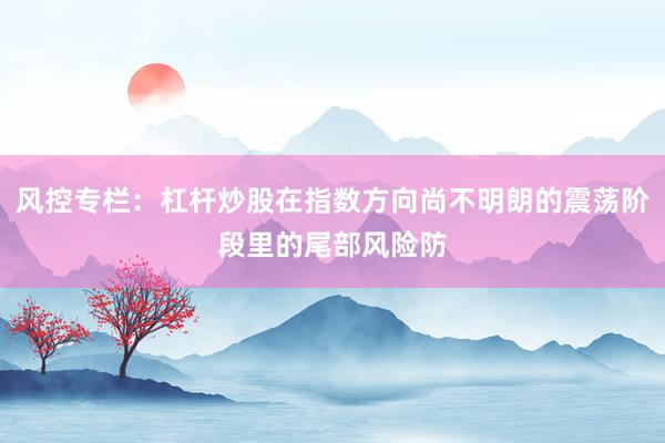 风控专栏：杠杆炒股在指数方向尚不明朗的震荡阶段里的尾部风险防