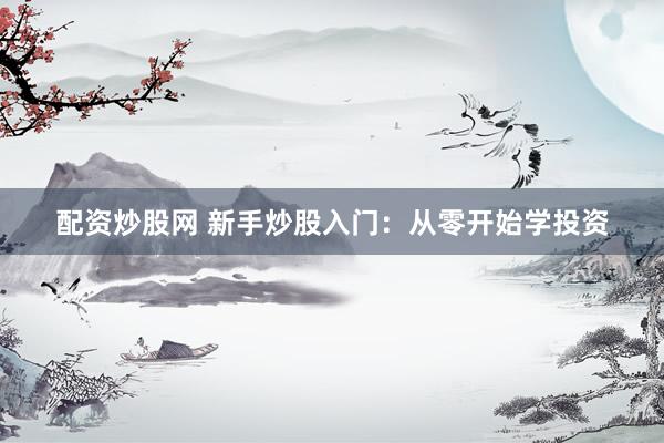 配资炒股网 新手炒股入门：从零开始学投资