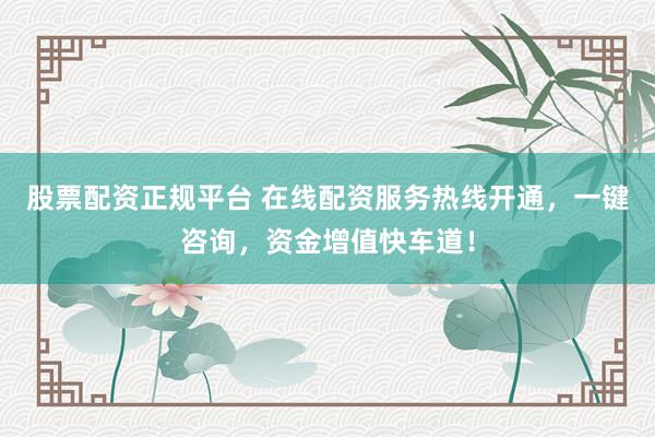 股票配资正规平台 在线配资服务热线开通，一键咨询，资金增值快车道！